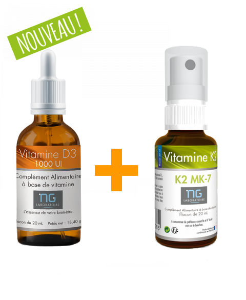 Rood Kosciuszko verdacht Pack Vitamine D3 (lanoline) + Vitamine K2-MK7 | Laboratoire NG